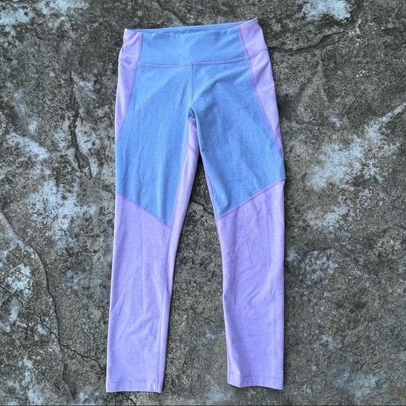 Outdoor Voices Pants - Outdoor Voices Purple and Blue Colorblock Leggings - Size Small